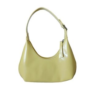 By Far Yellow Patent Leather Amber Small Handbag
